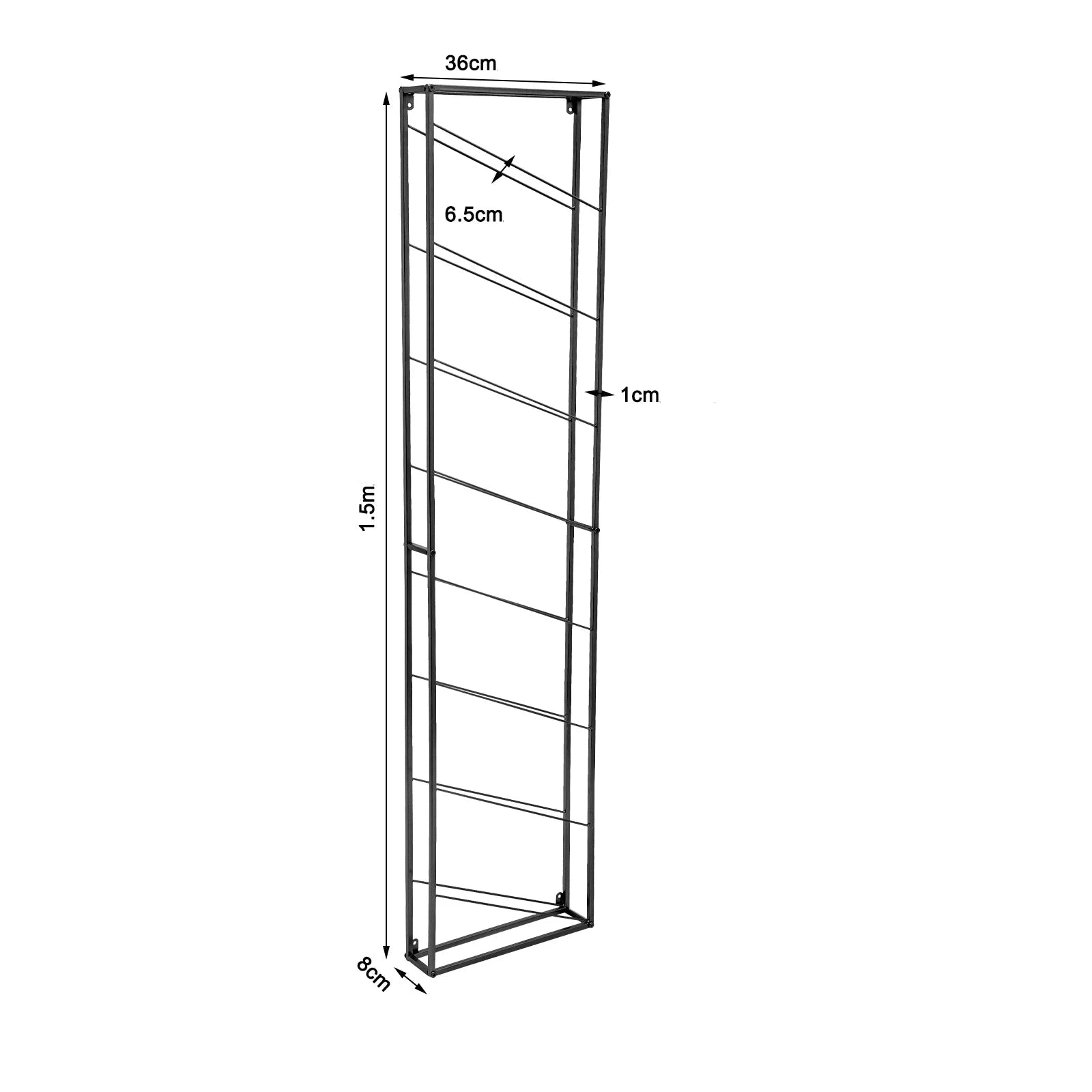 Porte Bouteille vertical noir métal vin cuisine rangement pratqiue