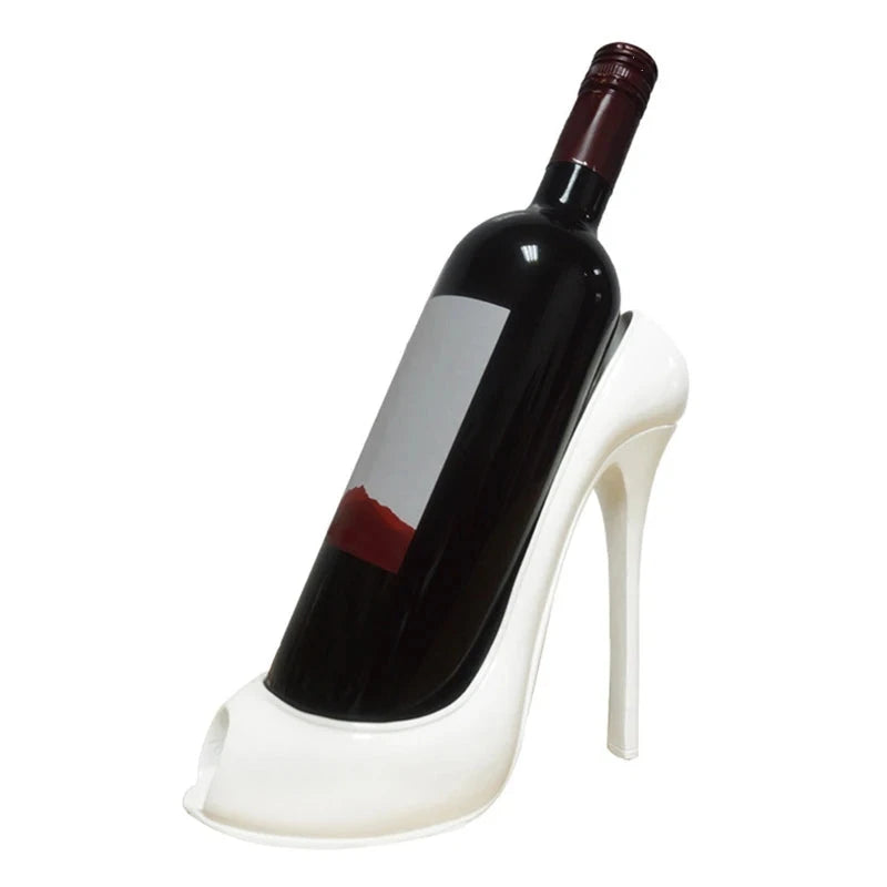 Porte bouteille vin chaussure original escarpin design blanc 