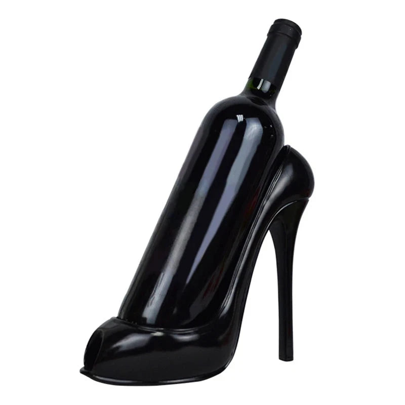 Porte bouteille vin chaussure original escarpin design Noir cuisine