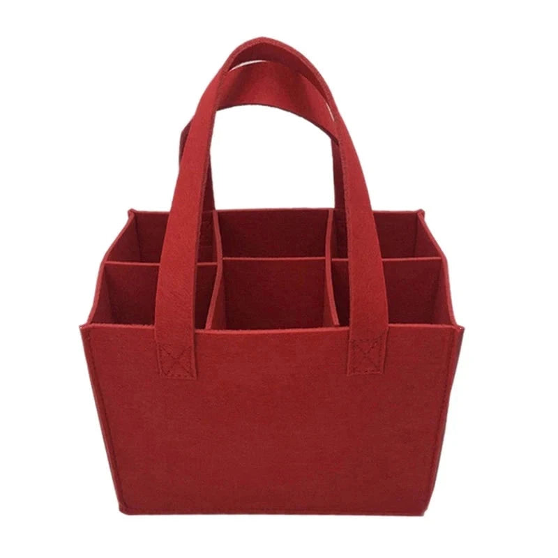 panier porte bouteille rouge tissu vin